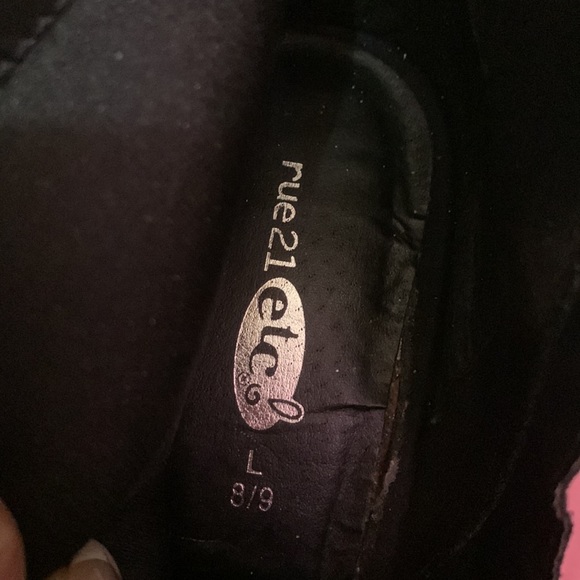 Rue 21 Black Open Toe Studded Heeled Boots - Picture 11 of 11